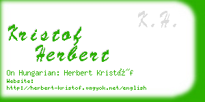 kristof herbert business card